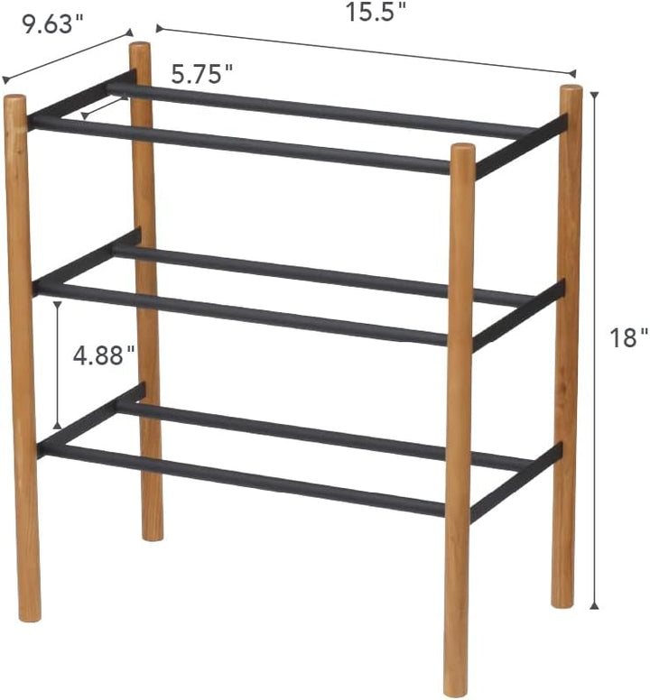 Expand. Shoe Rack - Plain - black Schwarz, Schwarz