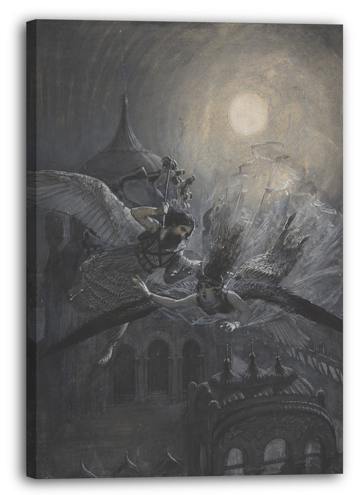Printed Paintings Leinwand (70x100cm): Anonym, Britisch, 19. Jahrhundert - Engel geisselt eine Har 7