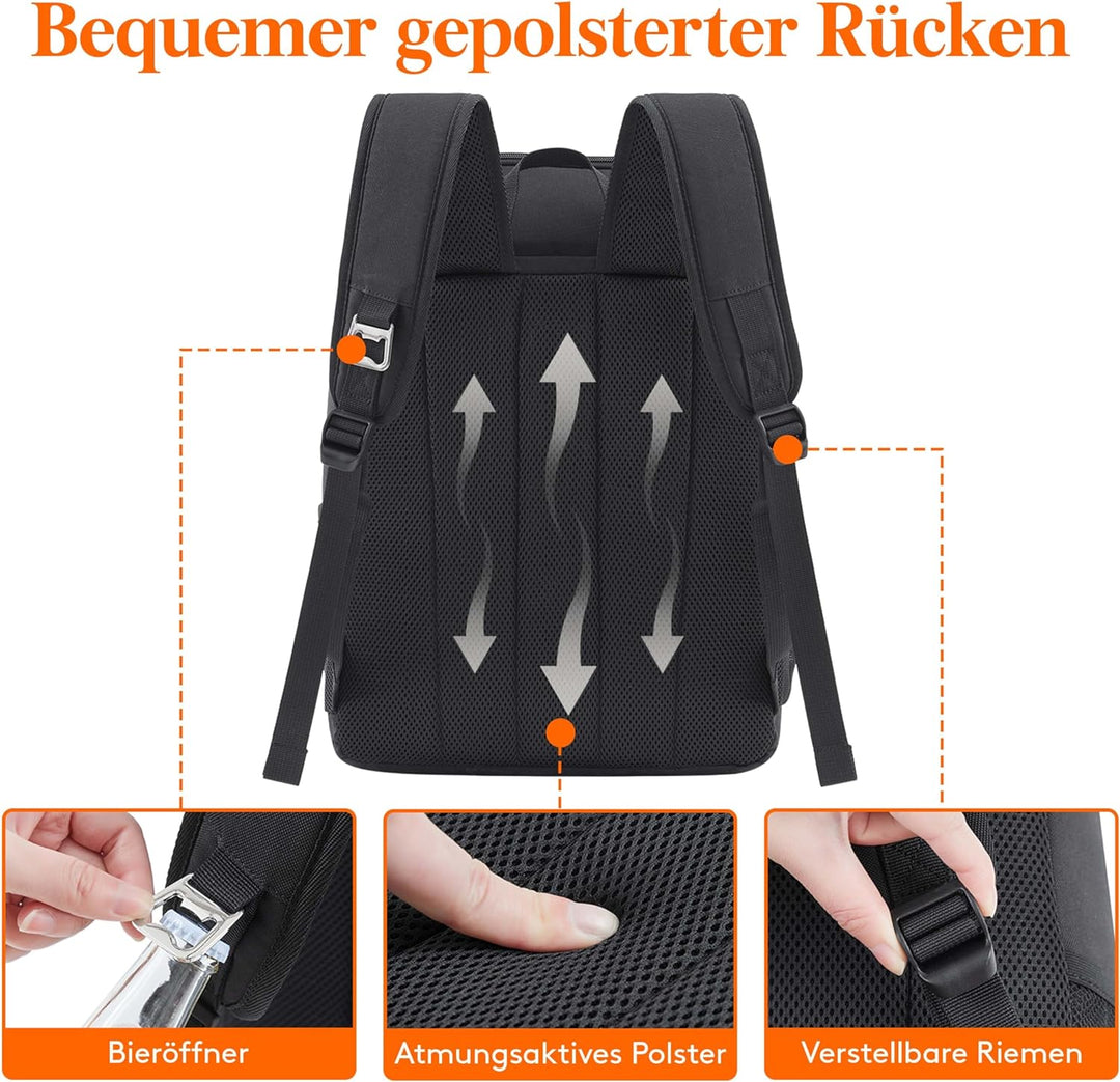 Lifewit 26L, 34 Dosen, isolierte Kühltasche, Grosse kühlrucksack, auslaufsichere tragbare Lunchtasch