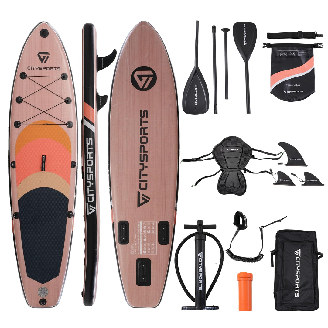 Stand Up Paddling Board Aufblasbar Professionelle Klasse Eva Surfbrett | 3.2M Schwimmstabilität Geei