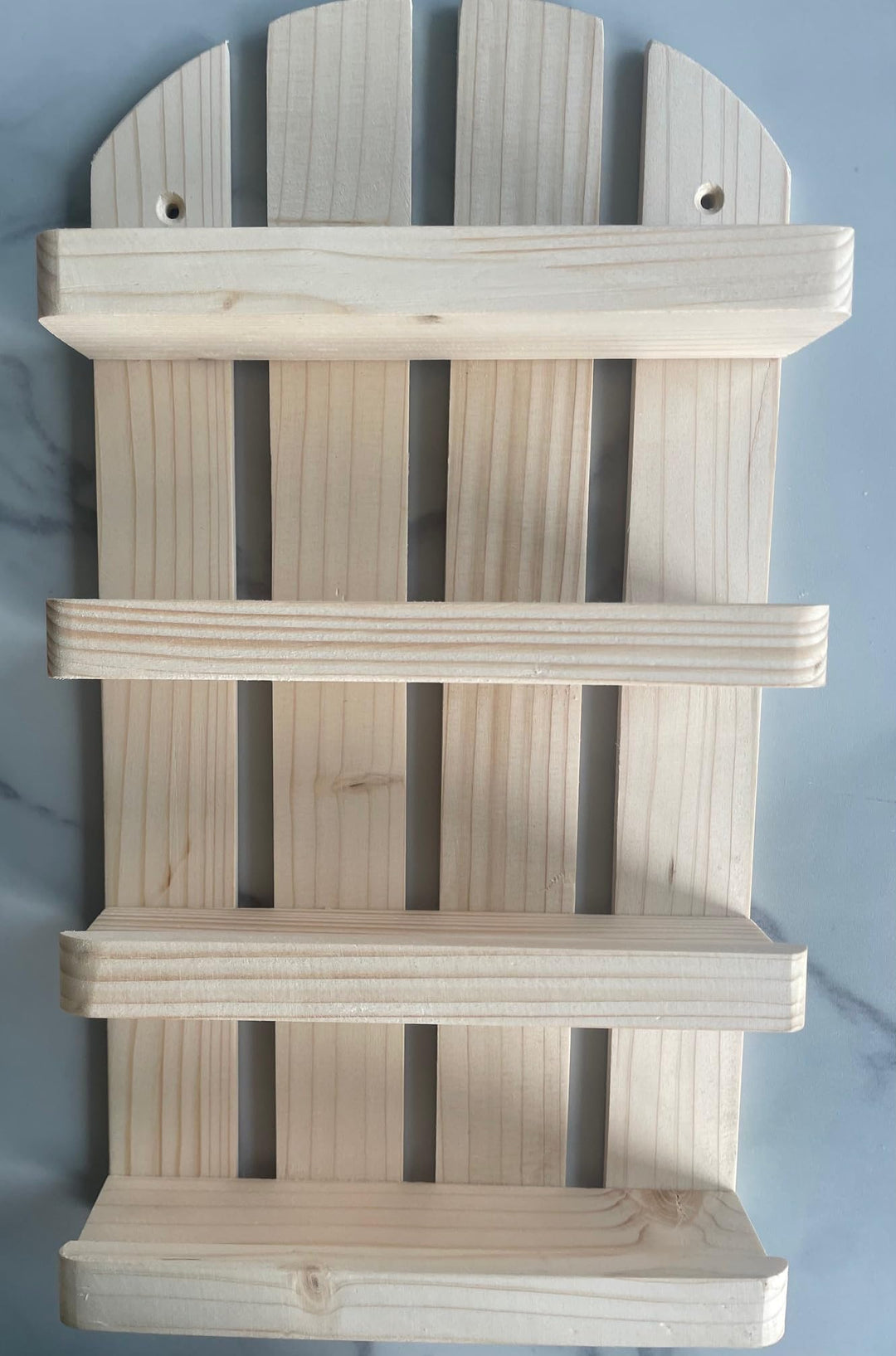 Holzregal mit 4 Ebenen, Naturholz