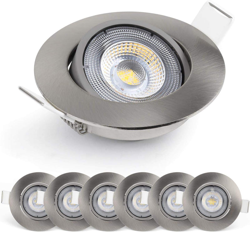 Emos LED Einbaustrahler 230V, 5W / 450lm, 50° schwenkbar, neutralweiss 4000k | Einbaustrahler LED Sp