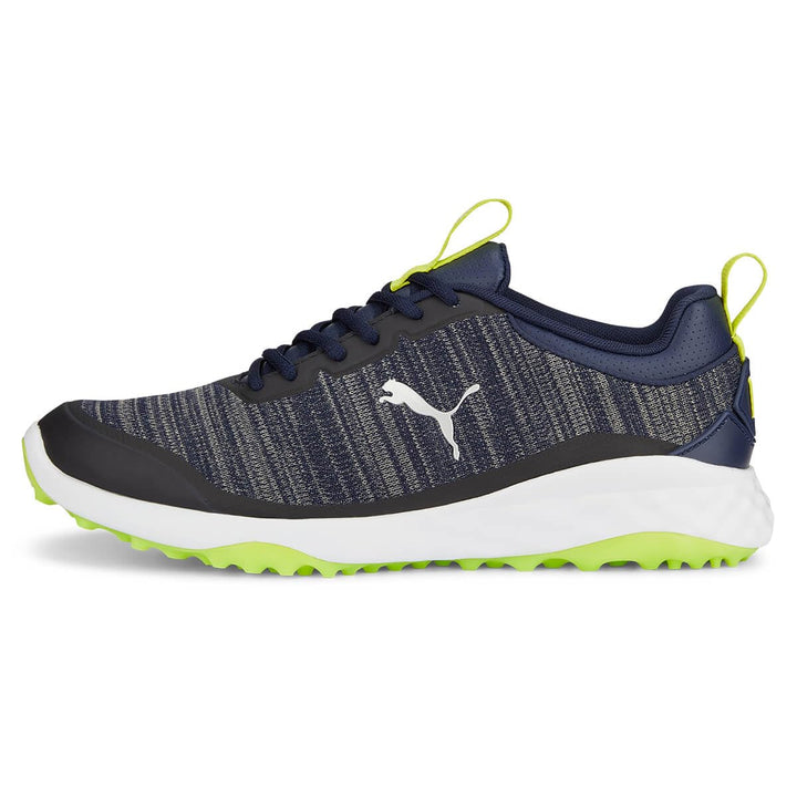 PUMA Herren Fusion Pro Golfschuh 43 EU Puma Navy Puma Silver Lime Smash, 43 EU Puma Navy Puma Silver