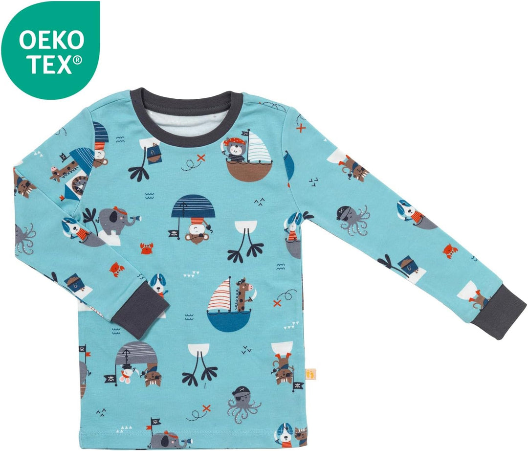 schlummersack Kinder Schlafanzug/Pyjama aus 100% Bio Baumwolle 98 Pirat, 98 Pirat