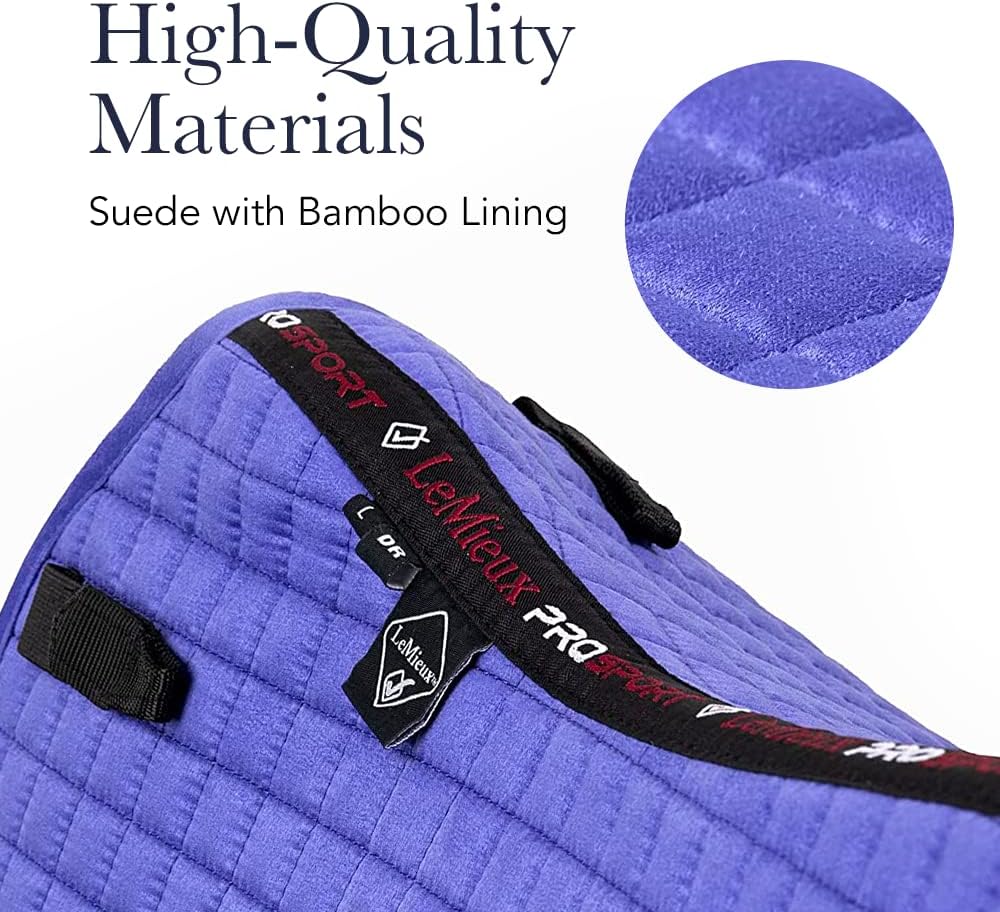 LeMieux Prosport Suede Dressage Square Dressurschabracke L Benetton Blue, L Benetton Blue