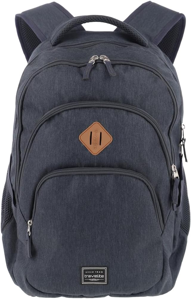 Travelite Handgepäck Rucksack, Laptop Rucksack 15,6 Zoll, BASICS, Daypack, Tagesrucksack mit vielen