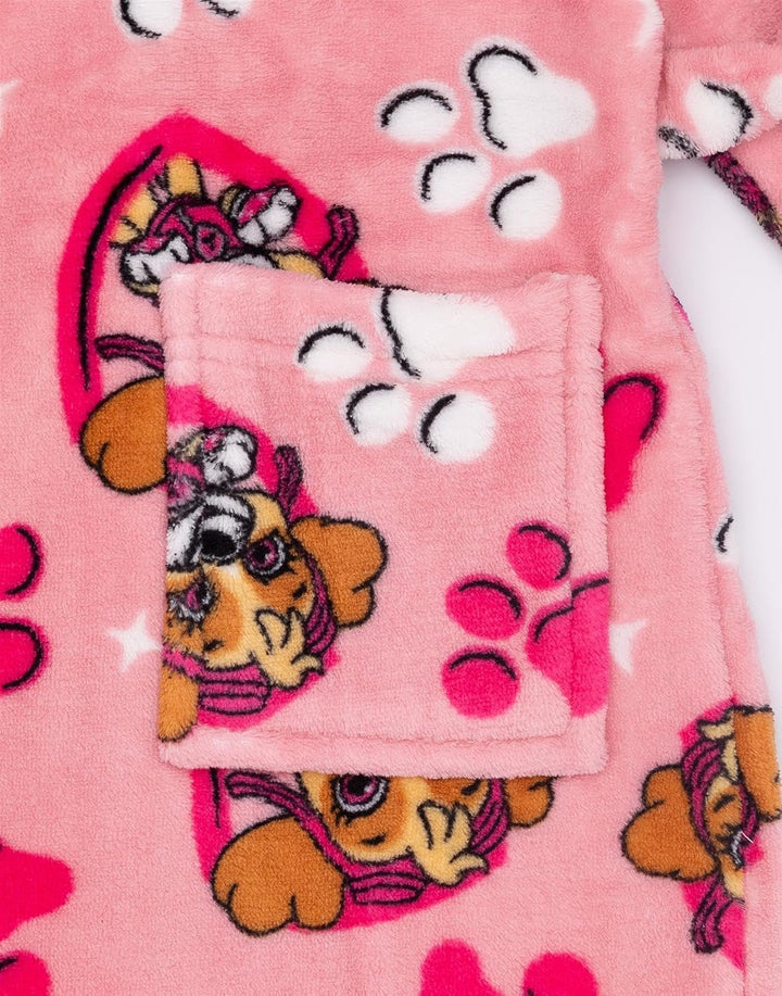 PAW PATROL Mädchen Rosa Kapuzenbademantel | Betrete das Abenteuer Mädchen Bademantel | Kuschle dich