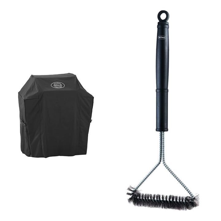 RÖSLE Abdeckhaube BBQ-Station VIDERO G3/G3-S, Hochwertige Schützhülle & Grillrost-Reinigungsbürste,