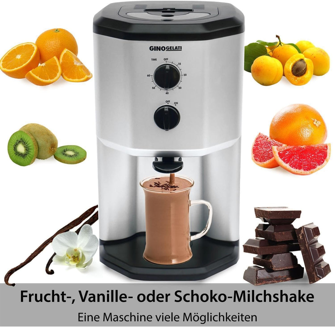 Syntrox Germany Quilons Milchshake- & Frozen-Joghurt-Maschine, 95 W, mit Zapfhahn, Dessertmaschine f
