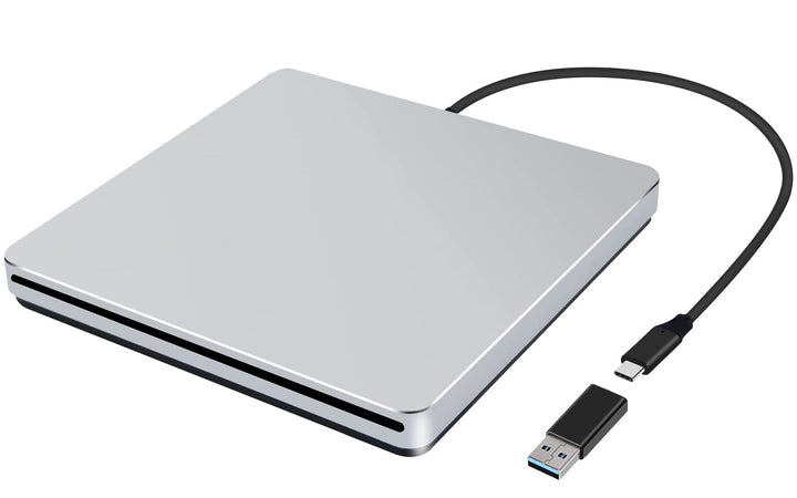 NOLYTH Externes CD Laufwerk für Laptop, DVD Laufwerk Extern für Mac MacBook, Slot-in Externe Optisch