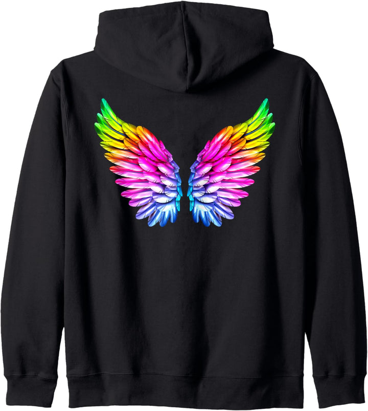 LGBT Regenbogen Engelsflügel Gay Lesbisch Queer LGBTQ Kapuzenjacke