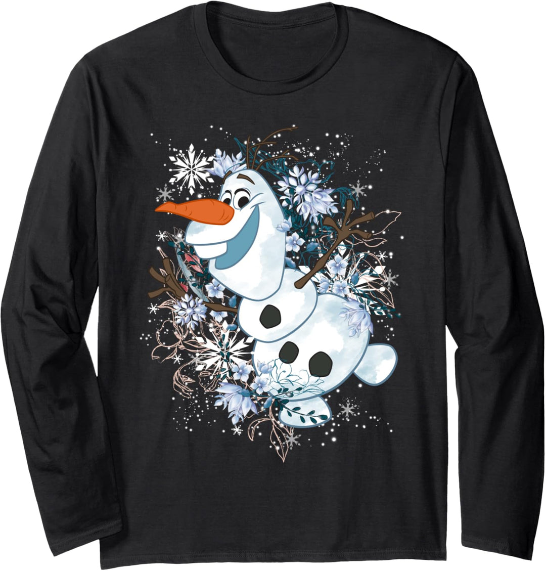 Disney Frozen Olaf Snowflakes Portrait Langarmshirt