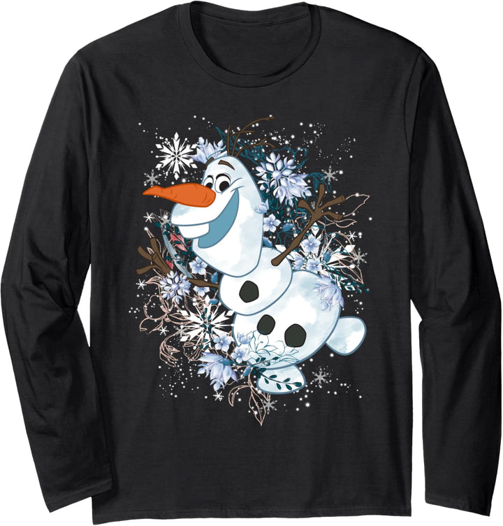 Disney Frozen Olaf Snowflakes Portrait Langarmshirt