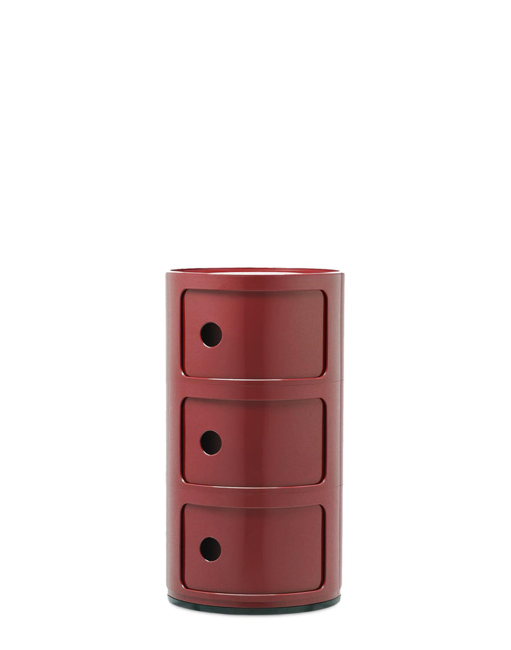 Kartell Componibili, Container 3-fächer, Bordeaux 3-fächer Bordeaux, 3-fächer Bordeaux