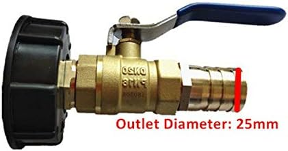 IBC Tank Adapter SENRISE IBC Tote Tank Drain Adapter S60X6 to Brass Garden Tap with 1" Hose Fitting