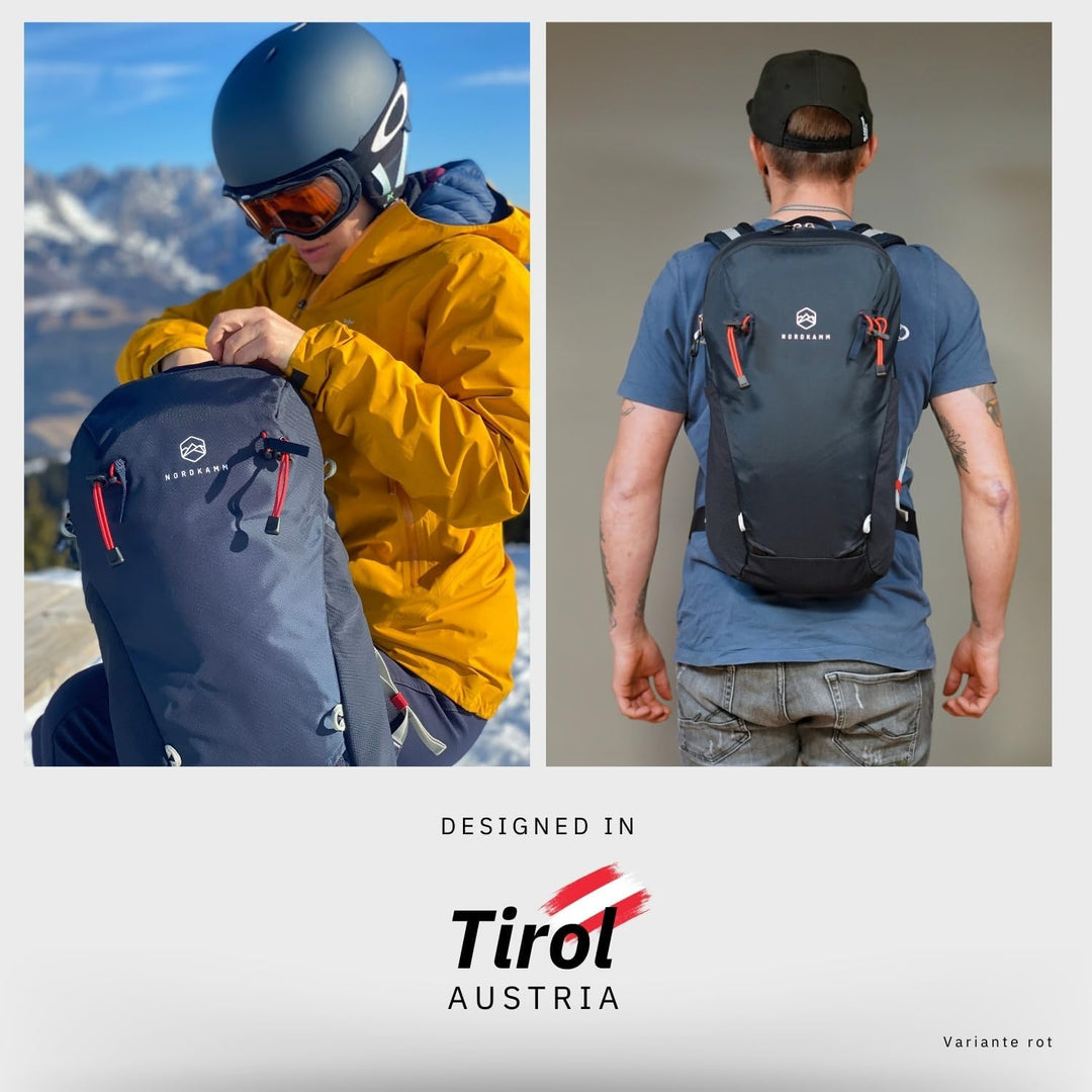 NORDKAMM® Profi Wanderrucksack 20L, klein - nur 680 g, Rucksack 20l aus Robic® Performance Nylon, Da