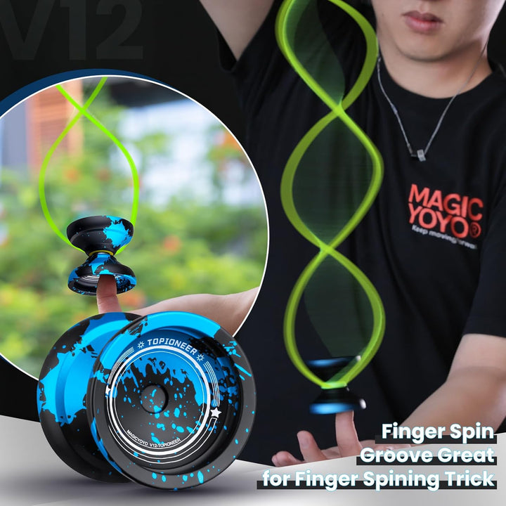 MAGICYOYO JoJo V12 Reaktionsfähiges JoJo für Kinder von 8-12 Jahren oder mehr, Finger Spin Yoyo Tric