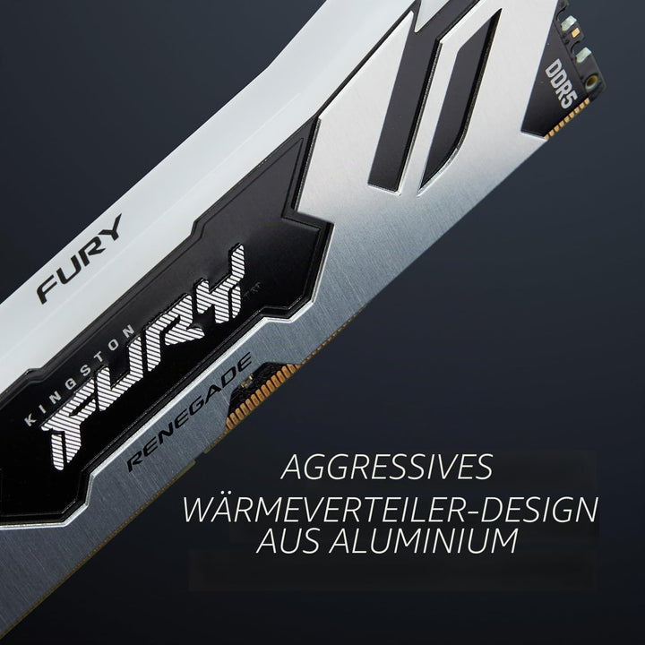 Kingston Fury Renegade Schwarz RGB 32GB 6400MT/s DDR5 CL32 DIMM Desktop Gaming Speicher (Kit mit 2 )