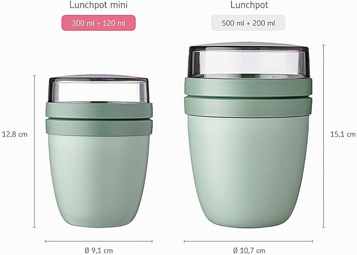 Mepal Müslibecher to go, Klein, praktischer Joghurtbecher to go - Unterteilung für Joghurt &amp; Müsli -