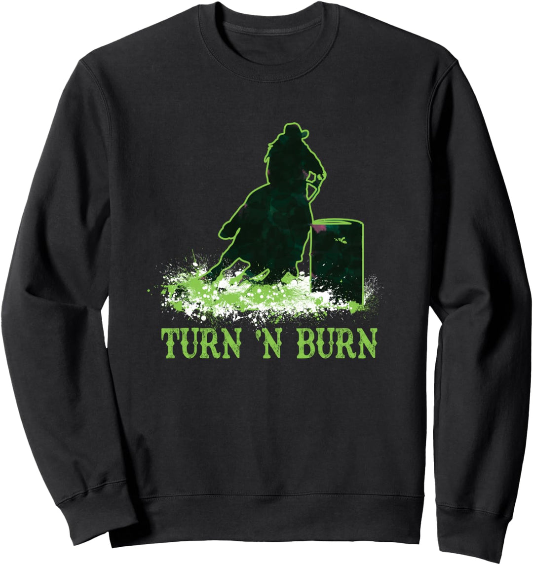 Barrel Racer Barrel Rennpferd Rodeo Cowgirl Frauen Mädchen Sweatshirt