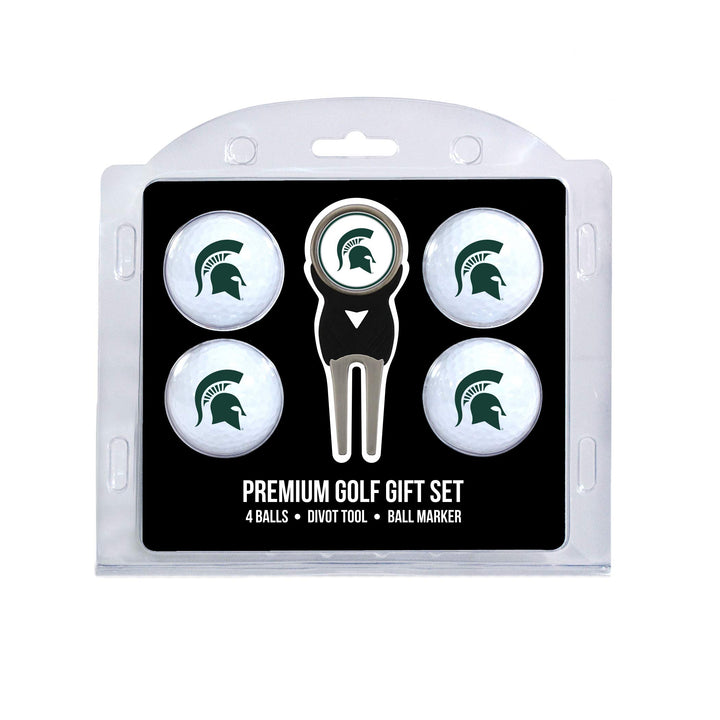 Team Golf NCAA Regulation Size Golf Balls (4 Count) & Divot Tool with Removable Double-Sided Magneti