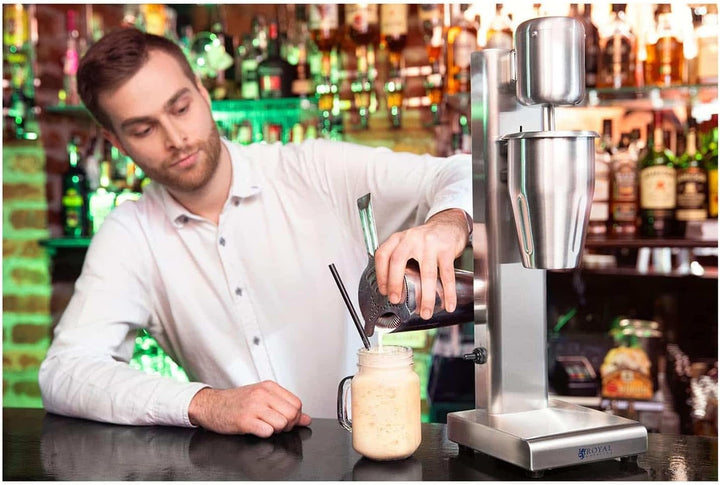 Royal Catering RCPMS-80S Milchshaker 1 l 15.000 U/min Edelstahl Standmixer Hochleistungsmixer