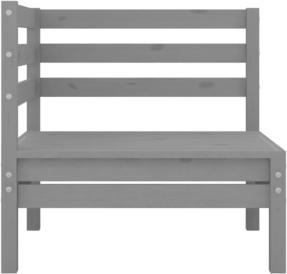 vidaXL Garten Ecksofas 2 STK., Modular Gartenmöbel, Sofa Lounge Sessel für Garten Terrasse Balkon, G