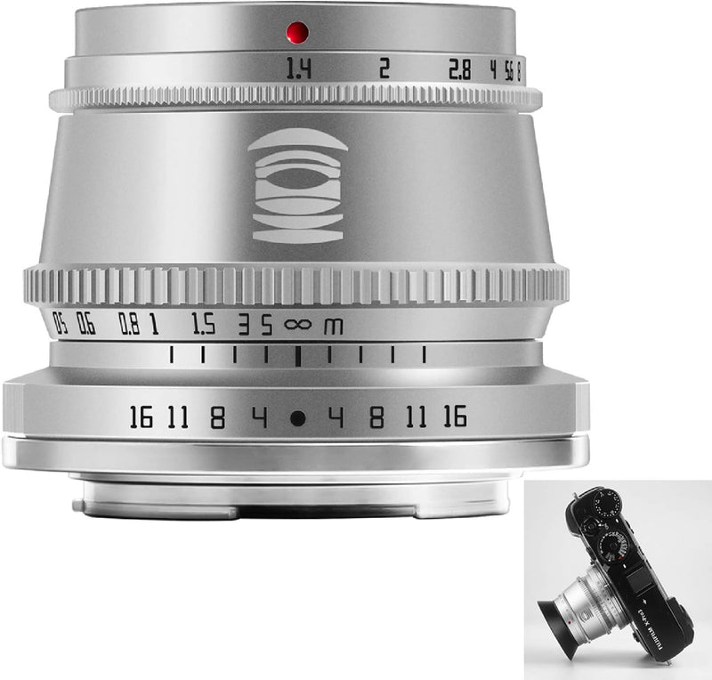 TTArtisan 35mm F1.4 Objektiv APS-C MF Kameraobjektiv kompatibel mit FX Mount Kameras X-A1 X-A10 X-M1