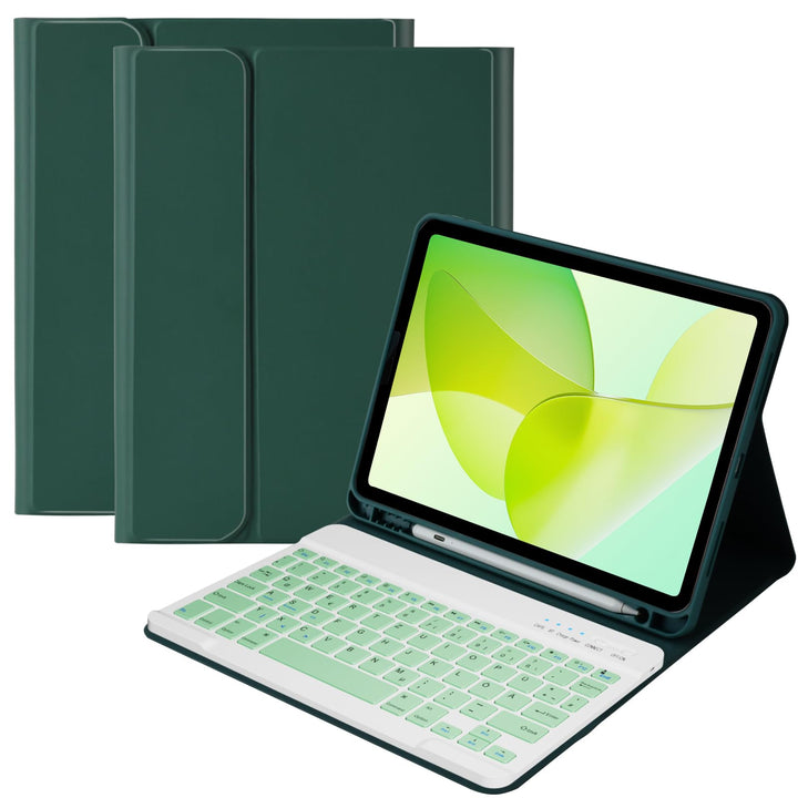 Tastatur Hülle für iPad Air 5 Gen 2022/iPad Air 4 Gen 2020 10.9'', Schutzhülle mit Stifthalter & Aut
