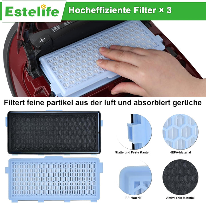 Filter für Miele Active Airclean Plus 50 Staubsauger Compact C1&C2, Complete C2&C3, S8340 S4000 S500