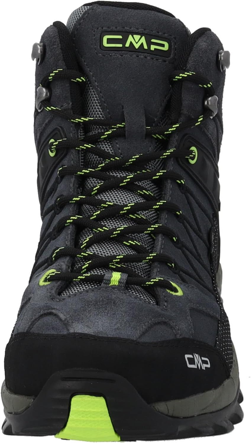 CMP Unisex Kinder Kids Rigel Mid Trekking Shoes Wp Wanderschuhe 40 EU Grau Gelb Fluo, 40 EU Grau Gel