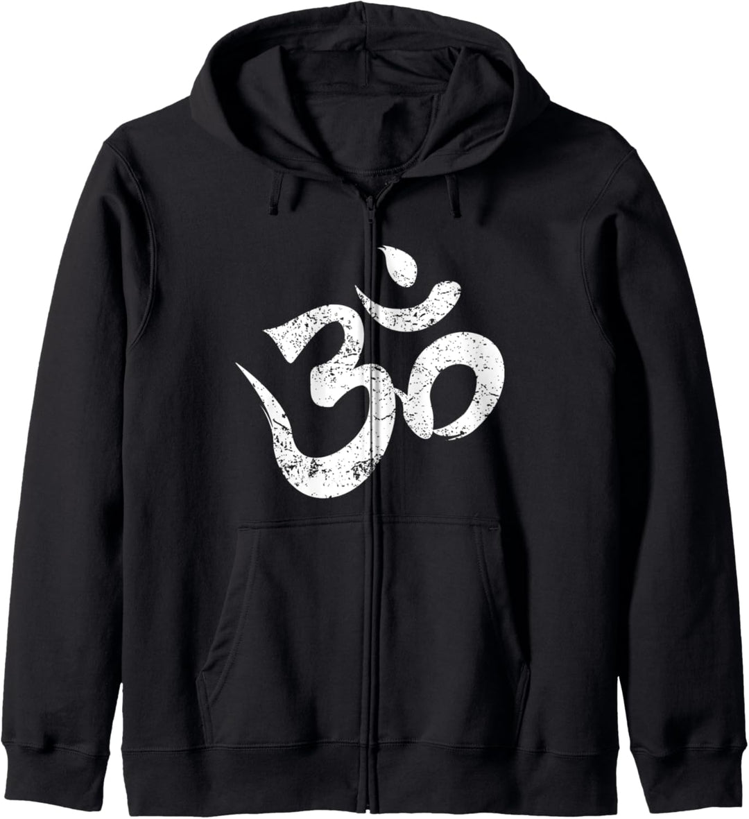 Gealtertes Om Meditation Spirituelles indisches Yoga-Symbol OM Kapuzenjacke