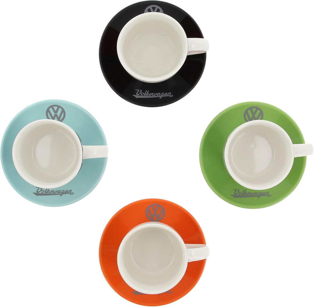 BRISA VW Collection - Volkswagen Keramik Espresso-Tassen-Kaffee-Tee-Cappuccino-Set im T1 Bulli Bus D