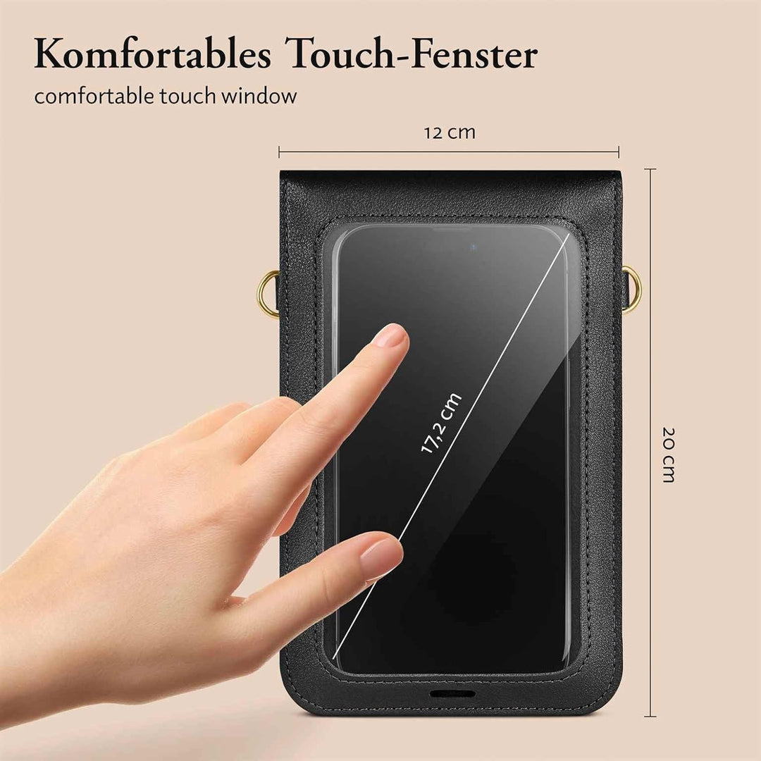 moex Handytasche zum Umhängen für Samsung Galaxy A72 / A72 5G kleine Handtasche mit Handyfach und Si