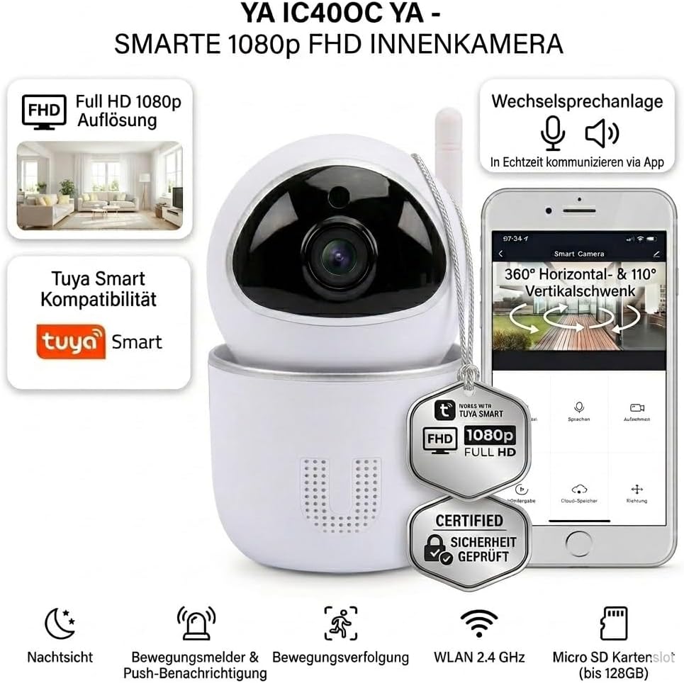 IOIO IC 400 OC YA innen IP Kamera Indoor Tuya kompatibel