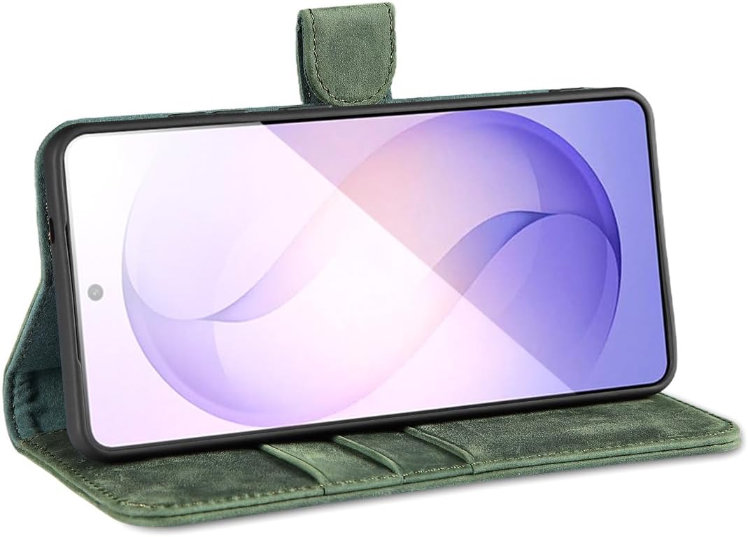 LENSUN Echtleder Hülle für Samsung Galaxy S26 Ultra, Handyhülle Klapphülle [RFID Schutz][Magnetversc