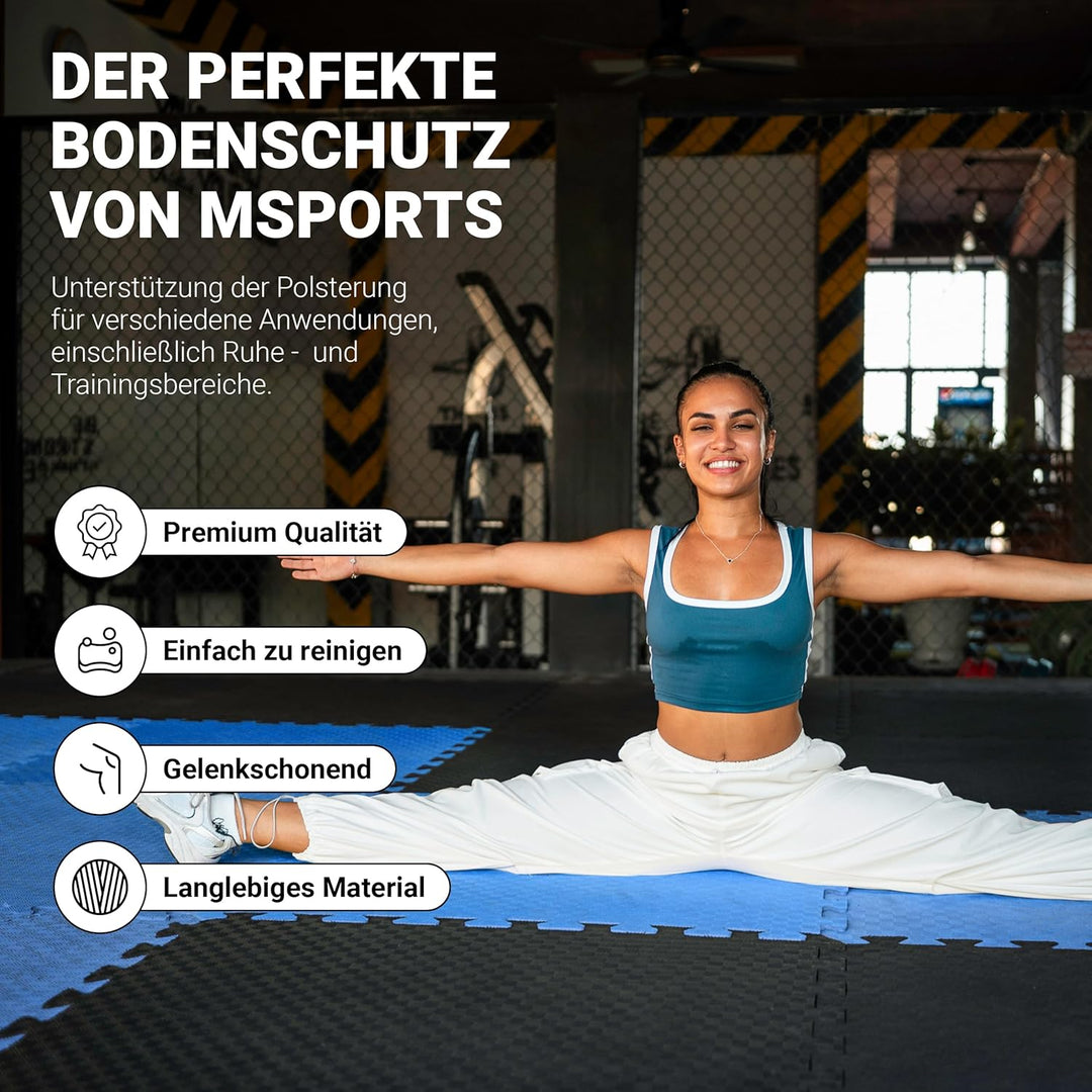 MSPORTS Bodenschutzmatten Set Premium - 8 Schutzmatten in verschiedenen Farben 3,175m² | Bodenschutz