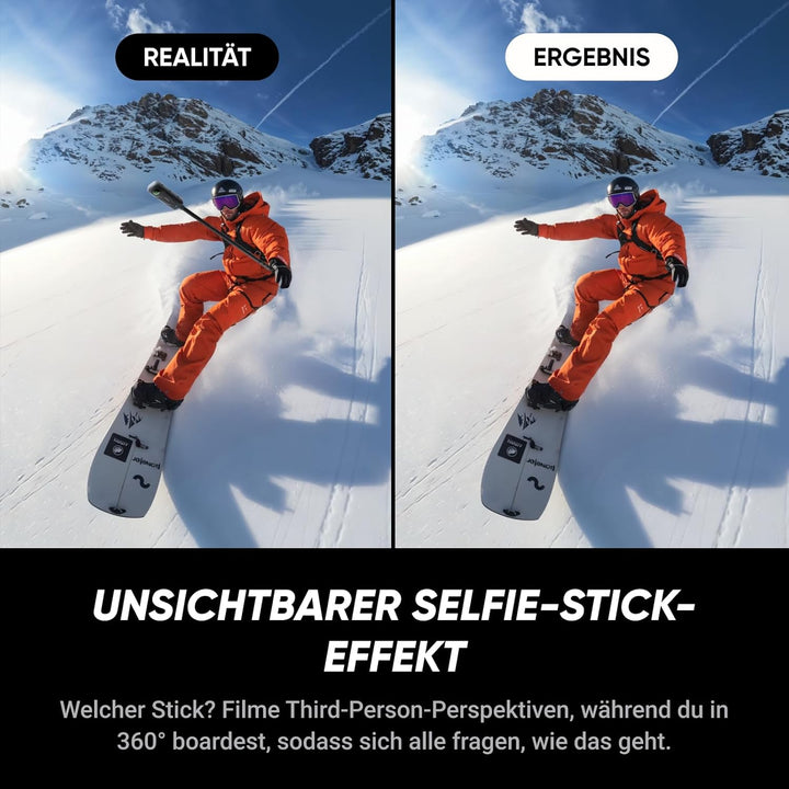 Insta360 X5 Snowboard-Bundle - wasserdichte 8K 360°-Kamera, Unsichtbarer Selfie-Stick-Effekt, Spitze