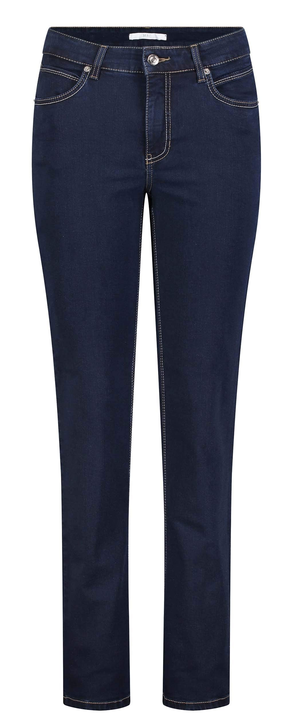 MAC Jeans Damen Jeans Hose Melanie Stretchdenim Grey 34W / 28L Dark Rinsewash (D801), 34W / 28L Dark