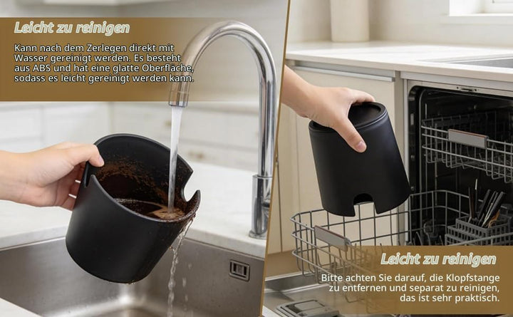 Abklopfbehälter für Siebträger Espresso Abklopfbehälter Knock Box Kaffeesatz Behälter mit Abnehmbare