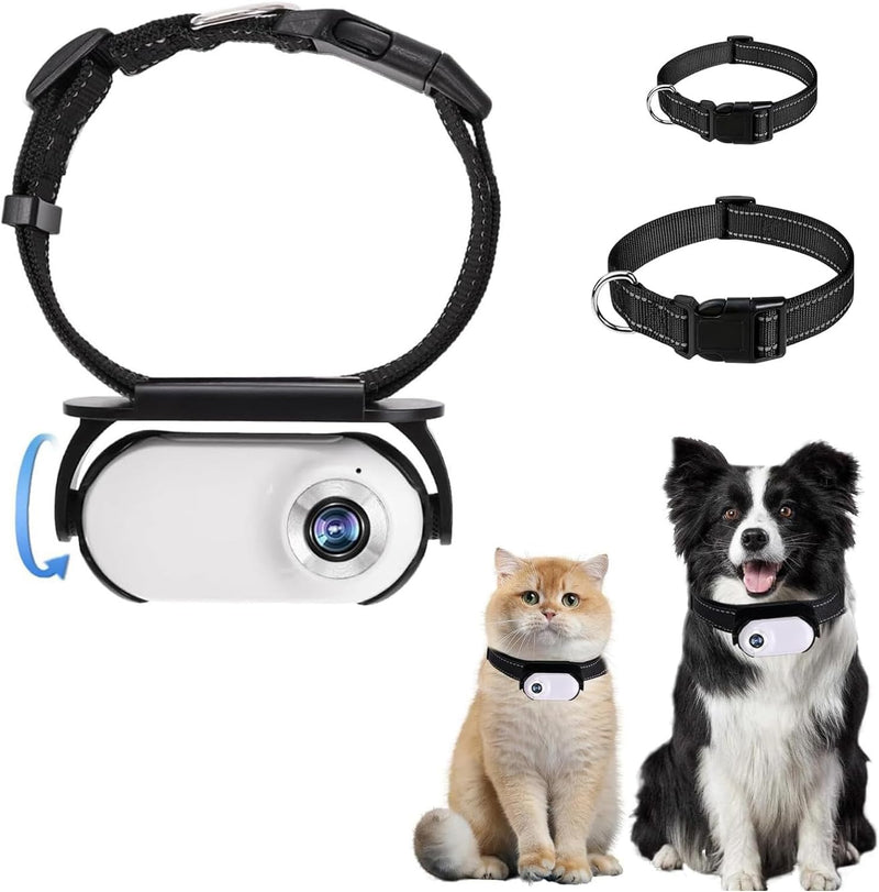 Fabater Katzenhalsband-Kamera, 1080P HD-Hunde-Tracker-Halsband, Mini-Action-Kamera für Videoaufzeich