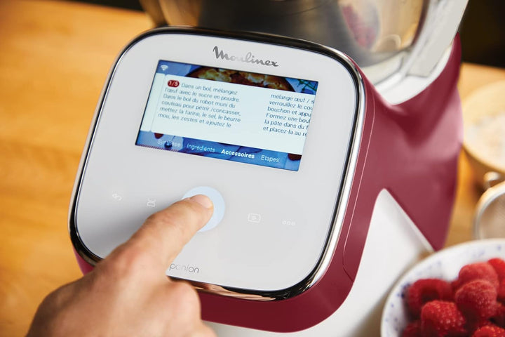 Moulinex HF9345 I-Companion Touch XL Küchenmaschine, 1550 W, 3L, 30 bis 150 °C, 14 Automatikprogramm