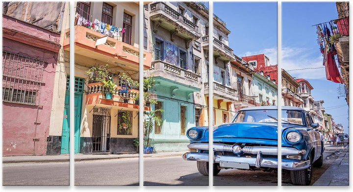 islandburner Bild auf Leinwand Vintage Classic American Car In Havanna Kuba Bilder Wandbilder Poster