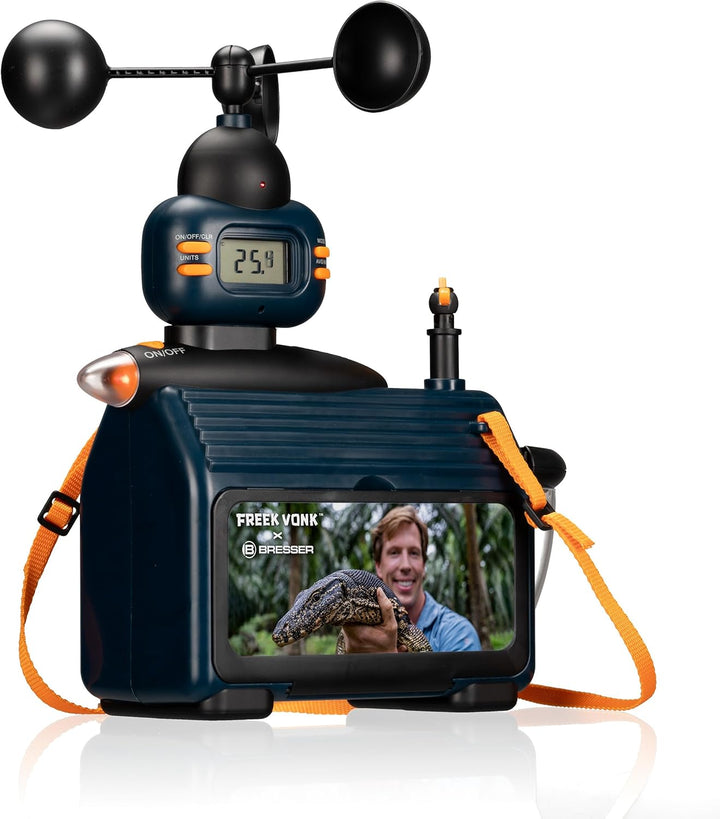 Freek Vonk x Bresser Kinder-Wetterstation für draussen mit LCD-Anzeige, Temperatur-, Wind- und Regen