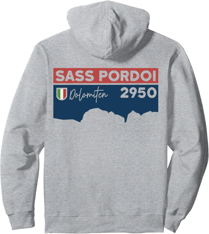 Sass Pordoi Pordoispitze Sella Dolomiten Italien Wandern Geschenk Pullover Hoodie