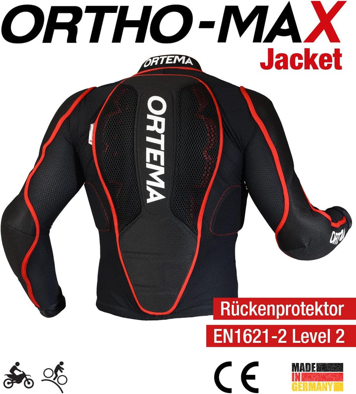 ORTEMA ORTHO-MAX Jacket (Gr.S) - Unisex - Protektorenjacke für den optimalen Rundumschutz - Schützt