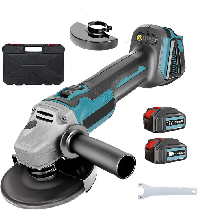 Neues Upgrade Bürstenloser Akku Winkelschleifer Ø125mm 9500U/min für 18V Makita Akkus - Akku Flex Tr