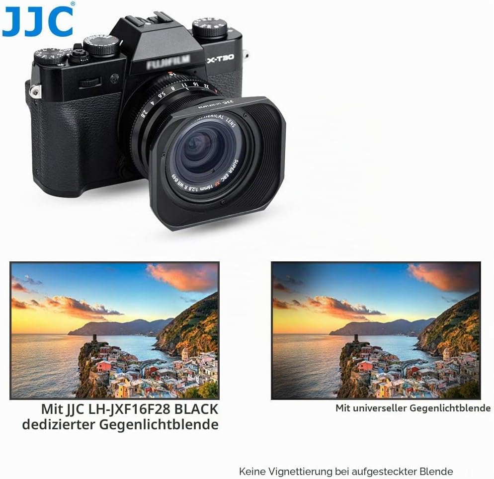 JJC Gegenlichtblende Schwarz für Fujifilm XF 16mm f/2.8 R WR Objektiv