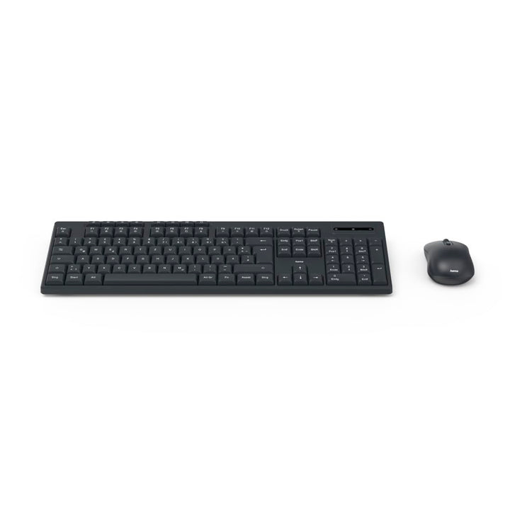 Hama Tastatur Maus Set kabellos (Funktastatur mit Maus, mit Batterie, ergonomisches Tippgefühl, leis