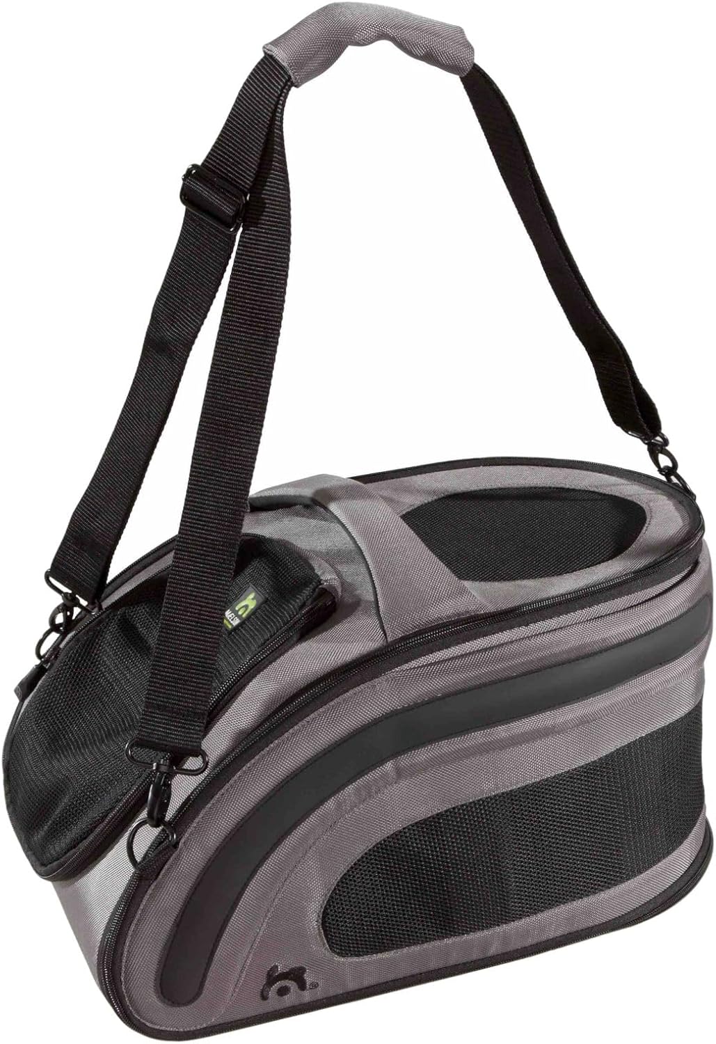 Maelson Snuggle Kennel anthrazit 48 cm + Treatee Mag Pouch - Transportbox und Leckerli-Tasche für Hu